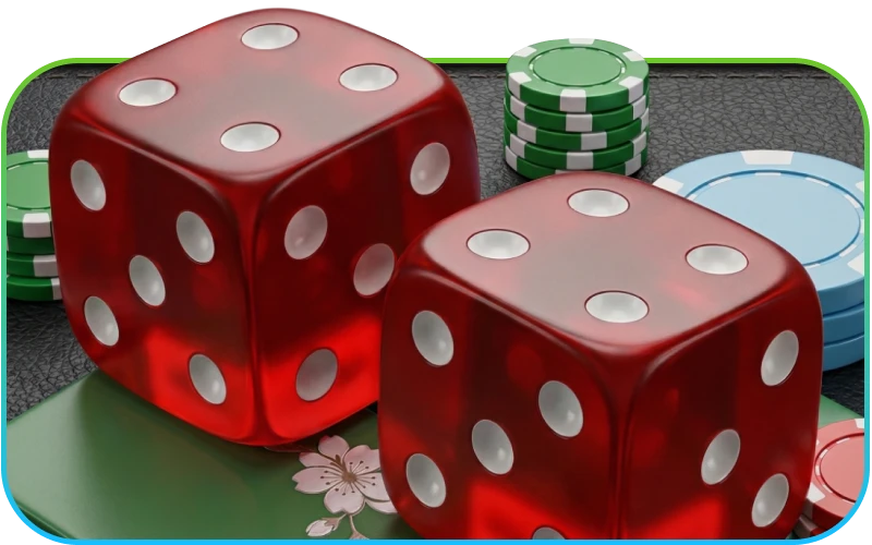 Transmisión de lanzamientos de dados reales para apuestas de azar en el casino online.
