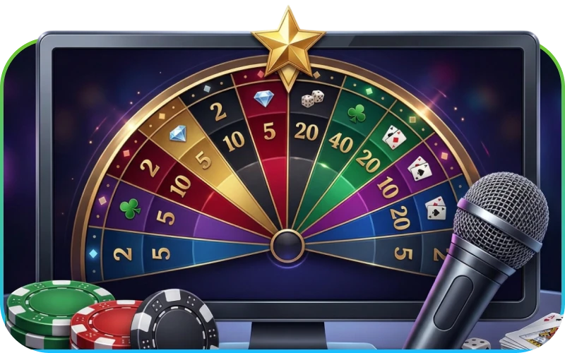 Programas de concursos y juegos de azar interactivos con presentadores en vivo.